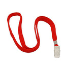 Black Lanyards 50 PCS Badge Lanyards with Clip Office Neck Flat Bulk Lanyar