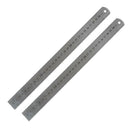 2 Pcs Metric 30cm Stainless Steel Straight Ruler Measuring Tool 12" N2N6