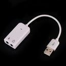 USB 7.1 Sound Card External Independent Computer Desktop With Cable Free Driv 3C