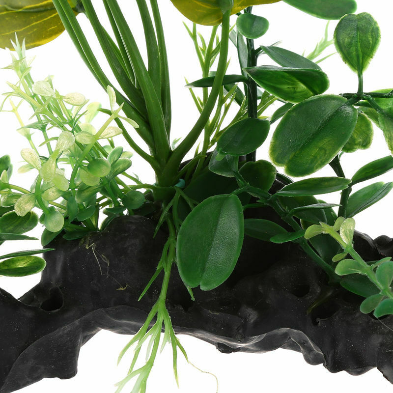 Plastic Aquarium Terrarium Plants Landscacpe Decorative Ornament for Reptil W9I1