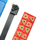 10Pcs WNMG0804 Inserts + Wrench With WWLNR1616H08 Lathe Turning Tool Holder