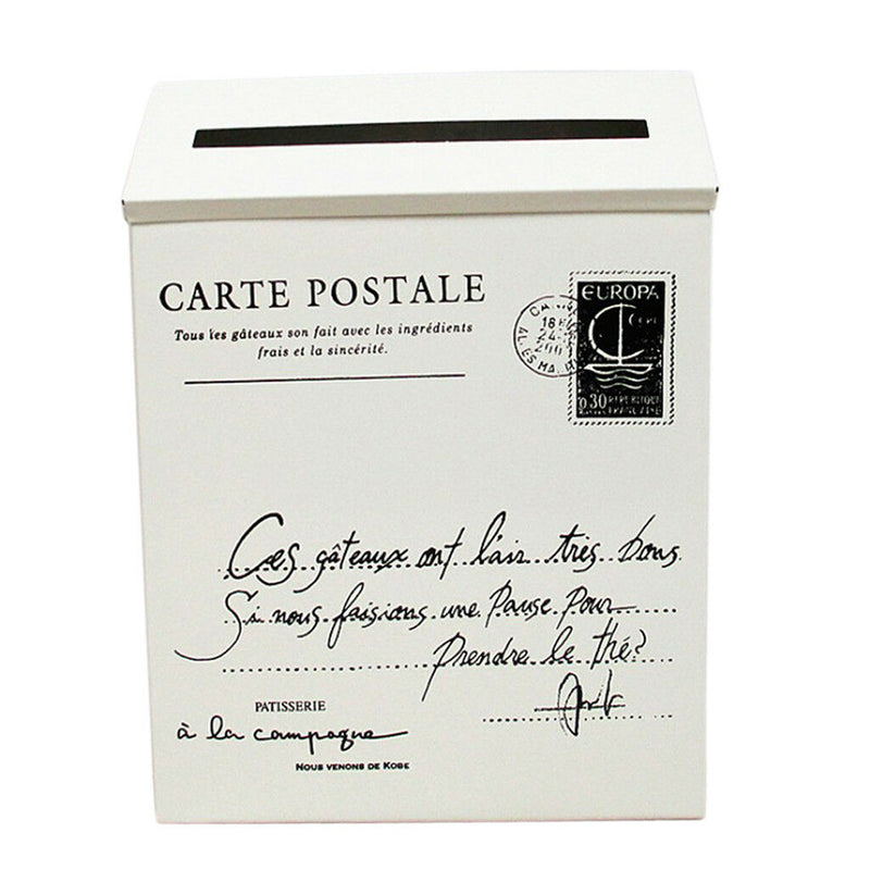Durable Galvanized Post Box Mailbox Magazines Newspaper Basket Guard Beige