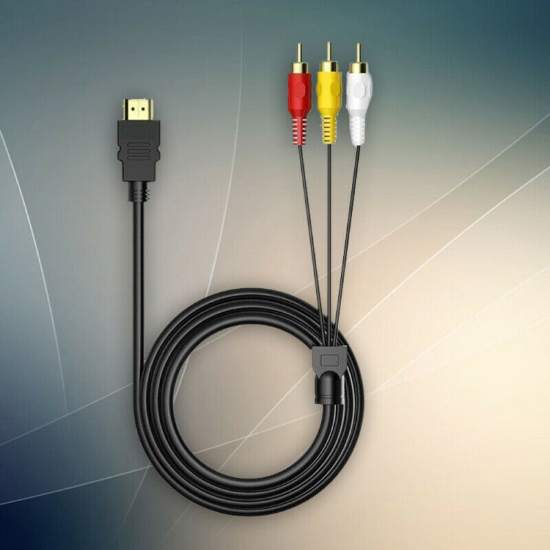 HDMI Male to 3 RCA Video Audio AV Cable Adapter For 1080P HDTV DVD cvb LGZ