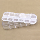 12 Compartment Plastic Storage Case Nail Art Jewelry Container Organizer Box M&O