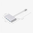 USB Type C to USB Adapter,3.1 USB C(Thunderbolt 3) to 3 Port USB3.0 Hub wit