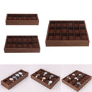 Elegant Wood Watch Box Display Tray w/ Pillow Wristwatch Organizer 6 Slot