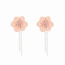 Elegant Drop Earrings Korean Flower Sweet Ear Dangle for Women Jewelry Gift A