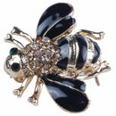High Quality Bees Brooch Black Enamel Corsage Hats Scarf Clips Accessories