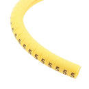 1000x Soft PVC Power Wire Cable Ties Cable Markers No. 0~9 Assortment Yellow