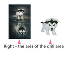Wolf Reflection 5D Diamond Painting Paint By Number Kits for Adults Beginners