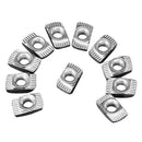 100 pcs M5 Hammer Nut Carbon Steel Aluminum Connector T Fastener Sliding Nu D3R4