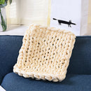 25 Meters Chunky Wool Yarn  Soft Bulky Arm Knitting Wool Roving Beige