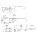Boat Anti-Rattle Locker Latch Hasp Fastener Tool Stainless Steel Type 3
