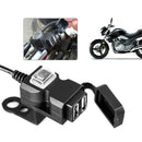 Dual USB 9-90V Waterproof Motorbike Handlebar Charger Adapter Power SupplyB Hn