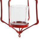 Wedding Decor Hanging Tea Light Candle Holder Lantern Lamp Case D - Red