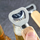 Creative Gift Beer Wine Bottle Opener Stainless Steel Rubber Handle Starter