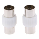 2pcs Female to Female Antennas TV Plug Jack RF Coaxial Adapter OZ