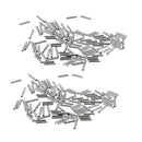 400 Pieces Crimping Loop Sleeve Various Sizes from 1.0mm - 2.0mm 1.2x8mm