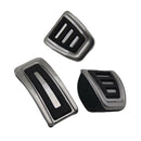 3x Stainless Steel Brake Pedals Pads Cover Set For
