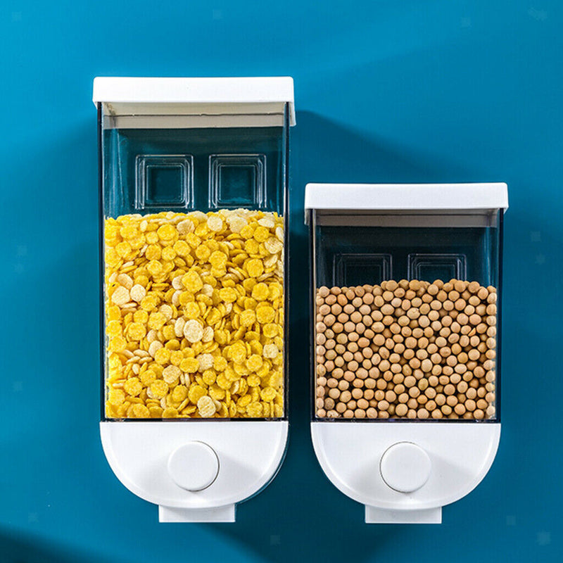 3pcs Wall Mounted Dry Nuts Grain Food Dispenser Food-grade Storage Jar 1500ml