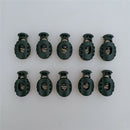 10/ 50pcs Plastic Barrel Shock End Lock Cord Toggle Stoppers 50 Army Green