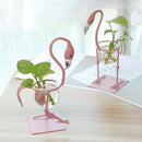 Glass Flower Vase Hydroponic Table Plant Bonsai Pot Flamingo Stand Decor