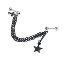 Black Cross Drop Star Tassel Earrings Tragus Helix Cartilage Piercing Ear S OZ