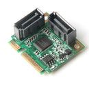 1 pcs Conver Expansion Card Desktop MINI PCI Express to 2 Interface SATA 3.0