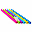 Reusable 6pcs/lot Drinking Straw Food Grade Silicone + 2 Cleaner Brush Set