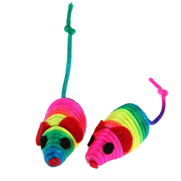 Colorful False Mouse Pet Cat Toys Squeaker Sound Mini Playing Funny Gift