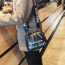 Fashion Women Wide Shoulder Strap Bag Leather Messenger Bag Purse (Black)