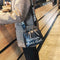 Fashion Women Wide Shoulder Strap Bag Leather Messenger Bag Purse (Black)
