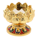Tibet Buddhist Lotus Butter Candle Light Lamp Holder Base Burner 4.5x4.5cm