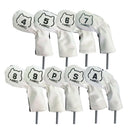 9 Lovely Dogs Design Synthetic Leather Golf Iron Head Covers Set Headcovers