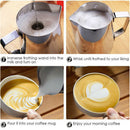 Electric Milk Frother Cappuccino Eggbeater Stainless Steel Latte Handheld Whisk