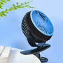 Mini Fan Blue Portable USB Fan Double Leaf Desktop Ultra Summer Cooler F2X7