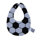 Baby Cotton Cartoon Water Absorption Removable Bib Saliva Towel(Soccer) A