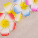 10 PCS Hawaiian Frangipani Plumeria Foam Head Flower Party Beach Hair Clip 8cm