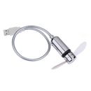 Flexible Gooseneck Portable Mini USB Fan Desktop LED Clock Fan USB Cooling Fan