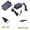 AC to DC Power Adapter 12V 2A Dual Cable Converter Universal 5.5x2.1-2.5mm
