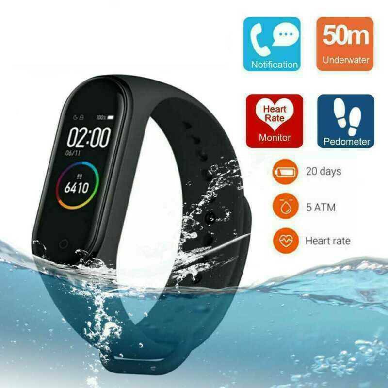 M4 Smart Watch Band,Heart Rate Blood Pressure Monitor Tracker Fitness Wristband