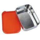 Portable Stainless Steel Lunch Box Silicone Lid Bento Food Container Crisper