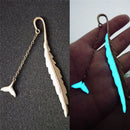 1XLuminous Night Whale tail Bookmark Label Read Maker Book MarkStationeryCoppeSE