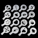 16Pcs Latte Art Stencils Templates Cappuccino Coffee Foam DIY Decor Tool Ca  TE