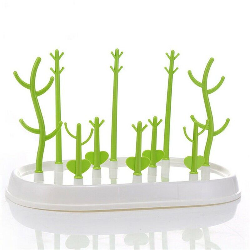 1 Set Safe Detachable Baby Bottle Drying Rack Drainer Storage Shelf