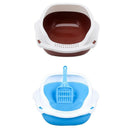 Large Size Cat Litter Box Semi-Closed Cat Sandbox Toilet for Pet Cat Traini Q8G5