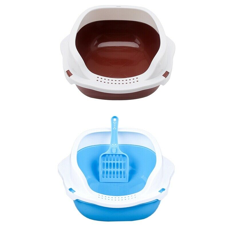 Large Size Cat Litter Box Semi-Closed Cat Sandbox Toilet for Pet Cat Traini Q8G5