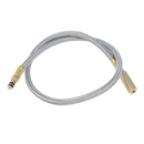 52cm Stainless Steel Pipe with Brass joint Extended Gas Adapter, Durable and