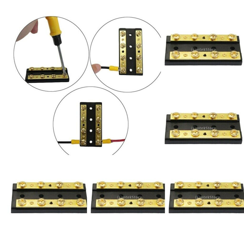 5 Pieces Boat 4 Gang  Buss Bar Block 8