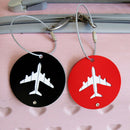 Red New Luggage Tag Travel Accessories Aircraft Round Shape Portable Secure W7B4